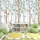 WFBHUA-Kids Wallpaper Watercolor Forest Cartoon Animals Wall Murals Suitable for Nursery Boys Girls Bedroom Room (Not Peel and Stick) by CozyNest Decor