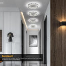 Buccleuch Modern Crystal Chandelier LED Flush Mount Pendant Lighting Mini Ceiling Light Fixture for Living Room Bedroom Hallway Staircase Bar Kitchen by CozyNest Decor