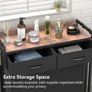 Laundry Hamper Laundry Basket with 3 Section Pull-Out Rolling Bags, Laundry Sorter for Organization and Storage with 2 Pull-Out Drawers for Laundry Room, Bathroom, Bedroom Use (Rustic Brown) by CozyNest Decor
