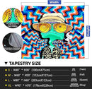 ADDWel Blacklight Frog Tapestry, Hippie Alien Tapestry Glow In The Dark, UV Reactive Black Light Upright Posters Wall Hanging for Bedroom Dorm Living Room Backdrop Decor by CozyNest Decor