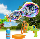 Electric Dinosaur Bubble Machine Gun for Kids Ages 4-8, Big Dino Bubble Blaster with Bubble in Giant Bubble Design, Outdoor Backyard Toys Fun for Toddlers 1-3-5 Birthday Parties by TinyTreasures Baby Boutique