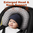 Pro Goleem Infant Car Seat Head Neck Body Support, Ultra-Soft Minky and Microfiber Newborn Car Seat Insert, Perfect for Car Seat, Stroller, 2-in-1 Reversible, for Boys and Girls, Gray by TinyTreasures Baby Boutique