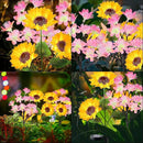 4 Pack Flower Solar Lights Outdoor Waterproof IP 65, Solar Sunflowers Peachblossom Lights Garden Decorative Yard Patio Landscape Stake Lights by GreenHaven Gardens