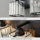 Modern Bathroom Vanity Light 2-Lights Black Crystal Bathroom Wall Light Vanity Light Fixtures，12.59-inch Modern Minimalist Design by CozyNest Decor