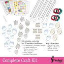 Pinwheel Crafts Pendant Jewelry Making Kit for Girls 8-12+ Years, Necklace and Bracelet Making Kit for Kids – Single Craft to Create Multiple Necklace & Bracelet for Teens with 200 Designs by TinyTreasures Baby Boutique