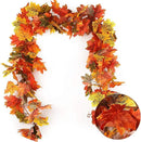 RECUTMS 2 Pack Fall Maple Garland - 5.8 FT/Pcs Autumn Hanging Fall Leave Vines for Home Garden Wedding Party Thanksgiving Dinner Fireplace Door Frame Doorway Backdrop Christmas Decor by CozyNest Decor