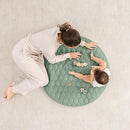 Comfy Cubs Round Kids Play Mat -Small 36 inches Soft Quilted Baby Floor Mat with Non-Slip Bottom - Plush Design for Toddlers' Playtime and Relaxation - Comfortable and Durable - Fern by TinyTreasures Baby Boutique
