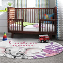 Personalized Nursery Crib Bedding Set: Custom Name Purple Flower 5 Piece Baby Crib Sets with Elephant Design - Toddler Double Layer Blanket Set, Comfortable Crib Bed Sheets for Baby Grils by TinyTreasures Baby Boutique