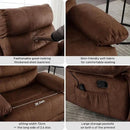 Oversized Power Recliner Chair 350lb with Hidable Cup Holders, Extra Wide Large Big Electric Recliner Chair with Lumbar Support Pillow Nursery Chair Living Room (Manual, BROWN-6002-1) by CozyNest Decor