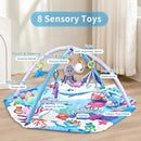 Baby Play Gym Mat,10-in-1 Tummy Time Mat,Sea World Baby Play Mat Activity Gym,Washable Foldable Baby Floor Play Mat for Infants and Toddlers from 0-6-12 Months Newborn Sensory Motor Skill Development by TinyTreasures Baby Boutique