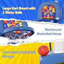Costzon Kids Basketball Hoop, 4-in-1 Toddler Sports Activity Center with 5 Adjustable Height, Basketball Golf Toss Ring Dart Board Game Set, Indoor Outdoor Toddler Basketball Hoop, Gift for Boys Girls by TinyTreasures Baby Boutique