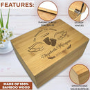 Miscarriage Memory Box Bamboo Wood - Loss of Baby Sympathy Gifts Unique, In Loving Memory Gifts Baby Loss Keepsake Box for Mother, Infant Memorial Gifts for Miscarriages Parents, Friends, 11x8x4.75 in by TinyTreasures Baby Boutique