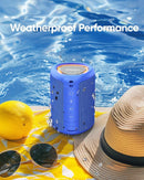 Portable Bluetooth Speaker with Lights, Stocking Stuffers, Powerful Crystal Clear Sound, IPX5 Waterproof, All Day Playtime, BT 5.3, TWS Paring, Small Wireless Speaker for Outdoor, White Elephant Gifts by TinyTreasures Baby Boutique