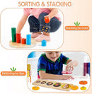 Wooden Montessori Toys for 1+ Year Old, 9 in 1 Learning Educational Toys for Toddler with Educational Box, Xylophone, Pound Bench, Shape Puzzle and More, Baby Toy Gift for 12-18 Months by TinyTreasures Baby Boutique