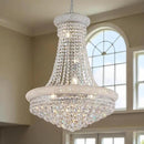 Modern Crystal Chandeliers Foryer Chandelier for High Ceilings, 11-Lights Silver Empire Crystal Chandeliers for Living Dining Room Entryway Hallway(D23.6) by CozyNest Decor