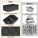 Woven Storage Baskets, Storage Bins, Cube Basket Container Baskets Storage Boxes Organizers for Clothes /Shelves/ Closet, Set of 6 (Black) by TinyTreasures Baby Boutique