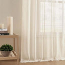 Joydeco Sheer Curtains 108 Inches Long, White Curtains for Living Room 2 Panels Set, Linen Curtains Window Privacy Assured with Light Filtering(W52 x L108 Inch,Linen) by CozyNest Decor