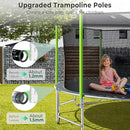 Upgraded 10/12/14/15/16FT Trampoline Outdoor, Large Kids Trampoline with Light, Stakes, Sprinkler, Backyard Trampoline with Basketball Hoop and Net, Capacity for 4-6 Kids and Adults by TinyTreasures Baby Boutique