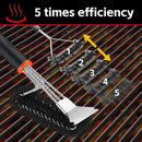Grill Brush and Scraper, Safe Nylon Bristles Barbecue Triple Scrubbers Cleaning Brush for Cast Iron Grates/Porcelain/Weber Gas/Charcoal Grill，Extra Strong BBQ Cleaner Accessories (Black) by GreenHaven Gardens