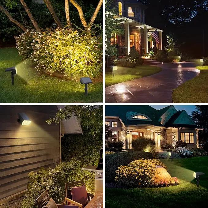 WELALO Solar Spot Lights Outdoor, [6 Pack/52 LED/3 Modes] 2-in-1 Solar Landscape Spotlights, Solar Powered Security Lights, Waterproof Wall Lights for Walkway Yard Garden Driveway(Warm White), photo 2 of 6