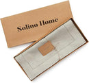 Solino Home Linen Natural Table Runner 156 Inches Long - 100% Pure Linen Extra Long Table Runner 14 x 156 Inch for Fall, Autumn, Thanksgiving - Classic Hemstitch by CozyNest Decor