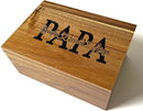 Personalized Christmas Gifts for Dad - Custom Engraved Wooden Box with Kids Names, Unique Father's Day Gift Idea, Grandpa Papa Gift Xmas, Acacia Wood Keepsake Box 11x8x4.75 in by TinyTreasures Baby Boutique