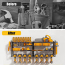 Wall Mount Power Tool Organizer, 4 Layer 8 Drill Hangers Storage Rack, Tool Organizers and Storage for Garage, Workshop, Pegboard, Shed - 33 inch by GreenHaven Gardens