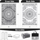 Pauwer Waterproof Outdoor Rug 8x10, Reversible Plastic Straw Patio Camping Rug, Indoor Outdoor RV Mat Carpet for Deck, Camper, Porch, Balcony, Backyard, Picnic, Boho Grey by GreenHaven Gardens