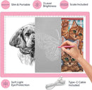 iVyne Corded Light Pad for Weeding Vinyl - A4 Light Box for Drawing - Light Board for Tracing - Light Box for Diamond Painting, Weeding Vinyl, Sketching, Tracing (Pink) by TinyTreasures Baby Boutique