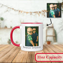 Personalized Coffee Mug, Custom Drawing Portrait Gift, Funny Customized Coffee Gift for Men & Women, Custom Mugs with Pictures, Red 11oz Customized Ceramic Tea Cup by TinyTreasures Baby Boutique