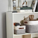 DECOMOMO Small Storage Basket, Closet Storage Bins, Baskets for Organizing Shelves (Grey & White, Small - 6 Pack) by CozyNest Decor