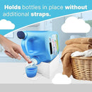 TidyFriend No-Spill Liquid Laundry Detergent Dispenser Holder, Laundry Soap Dispenser Holder with Drip Tray for Laundry Room Organization, Angled Downward Slope for Easy Pouring (No Strap, Ivory) by CozyNest Decor