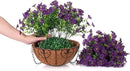 Artificial Fake Hanging Plants Flowers with Basket Outdoor Decor Faux Silk Dasiy Flower Arrangements in Pot Planter for Porch Home Indoor Patio Garden Yard Decoration by GreenHaven Gardens