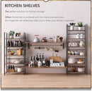4NM No Assembly Foldable Bookshelf, 6-Shelf Collapsible Bookcase Storage for Small Spaces, 74" H, Rustic Brown and Black