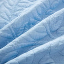 MarCielo 3-Piece 100% Cotton Oversized Bedspread Lightweight Quilt Coverlet Embroidery Farmhouse Bedding Set T0 (Light Blue, Twin (68"x86")) by CozyNest Decor