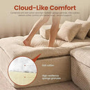 ovios 105” Modular Sectional Sofa with Thicken Seat Cushion, Cloud Couch with Deep Seat, Modern L-Shape Sofas Couches with Chaise,Upholstered Couches for Living Room Bedroom,Camel by CozyNest Decor