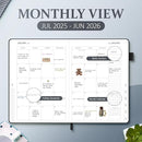 2025-2026 Planner for Women, Lather Weekly & Monthly Organizer, July 2025-June 2026, Hardcover with Gold Foil, Tabs, and Inspirational Pages - Ideal for Professionals, Black by TinyTreasures Baby Boutique