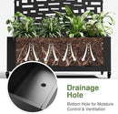 Casaphoria Metal Raised Garden Bed with Trellis and Wheels, 47"x47"x16" Planter Box for Climbing Plants, Vegetables & Vines, Features Drainage Holes and Privacy Screen (Black-Gerald) by GreenHaven Gardens