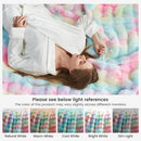 Cozy Bliss Faux Fur Throw Blanket for Couch, Fuzzy Soft Plush Thick Bubble Blanket for Sofa Bedroom Living Room, 60 * 80 Inches Tie-dye Rainbow by CozyNest Decor