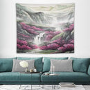 Japanese Tapestry, Red Plum Blossom Mountain Tapestry, Asian Japanese Wall Tapestry, Nature Landscape Tapestries for Bedroom Living Room Decor 60"x50" by CozyNest Decor