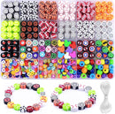 1000PCS Polymer Clay Beads Bracelet Making kit, 24 Style Cute Fun Beads Sports Ball Beads Volleyball Softball Baseball Basketball Soccer Rugby Football Charms for Jewelry Making DIY for Women Girls by TinyTreasures Baby Boutique