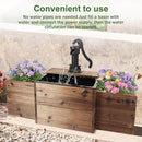Outdoor Water Fountain,Floor Wooden Rectangular Pump Old-Fashioned Fountain with Flower Box,Electric Decorative Hand Pump, Outdoor Water Feature for Garden Patio Backyard by GreenHaven Gardens