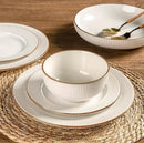 GBHOME Ceramic Dinnerware Sets,18 pcs Embossed Elegant Stoneware Plates and Bowls Sets, Housewarming Wedding Gift | Dishwasher & Microwave Safe | Dishes Set Service for 6 by CozyNest Decor