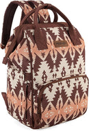 Wrangler Aztec Backpack Organized Daypack Travel Baby Bag with Stroller Strap and Side Bottle Pockets WG2204-9110BR by TinyTreasures Baby Boutique