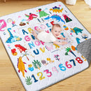 Baby Play Mat - Thicken 71x59 Inch Soft Foam Crawling Mat for Playpen & Floor, Non-Slip Waterproof Playmats for Infants & Toddlers, Portable Foldable & Machine Washable, Dinosaur & Letters by TinyTreasures Baby Boutique