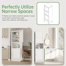 Tall Narrow Storage Cabinet 66.93" H Tall Bathroom Cabinets Metal Pantry Cabinet, 4 Adjustable Shelves for Kitchen, Home Office, Living Room, Dinning Room (16 inches Wide White) by CozyNest Decor