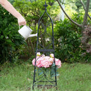 Obelisk Trellis for Garden - 38.3" x 10.03" Durable Metal Climbing Support for Roses, Vines & Flowers | Elegant Black Design with Decorative Top & Hollow Sides by GreenHaven Gardens