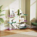 Acrylic Bookshelf, Small 3 Tier Open Bookcase for Small Spaces,Sofa Table, Hallway Entry Table for Home Living Room (Iridescent, 39.4" x 11.8" x 31.5) by CozyNest Decor