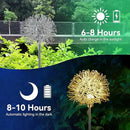 2 Pack Sunflower Garden Lights + 2 Pack Aluminum Ball Garden Lights by GreenHaven Gardens