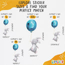 Hot Air Balloon Wall Decals by Lipastick - Peel and Stick Animal Stickers Raccoon, Fox, Koala, Panda for Kids Room, Nursery, Playroom, Bedroom - Removable Wall Decor for Boys, Girls, Babies - XXL Size by TinyTreasures Baby Boutique
